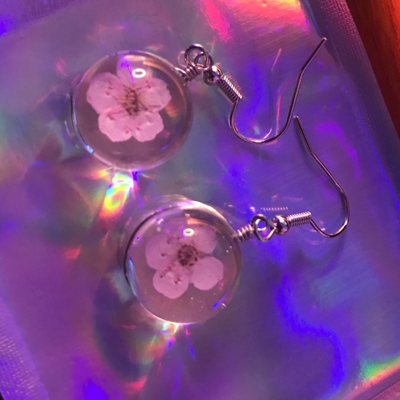 Pink Flower Earrings ! - Picture 4 of 4